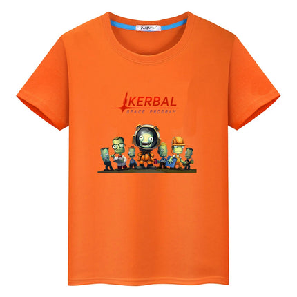 Kerball Space Program T-shirts 100% Cotton Kawaii Printing Tee-shirt Cute Graphic Cartoon Boys/Girls Tshirt Children Summer Tops