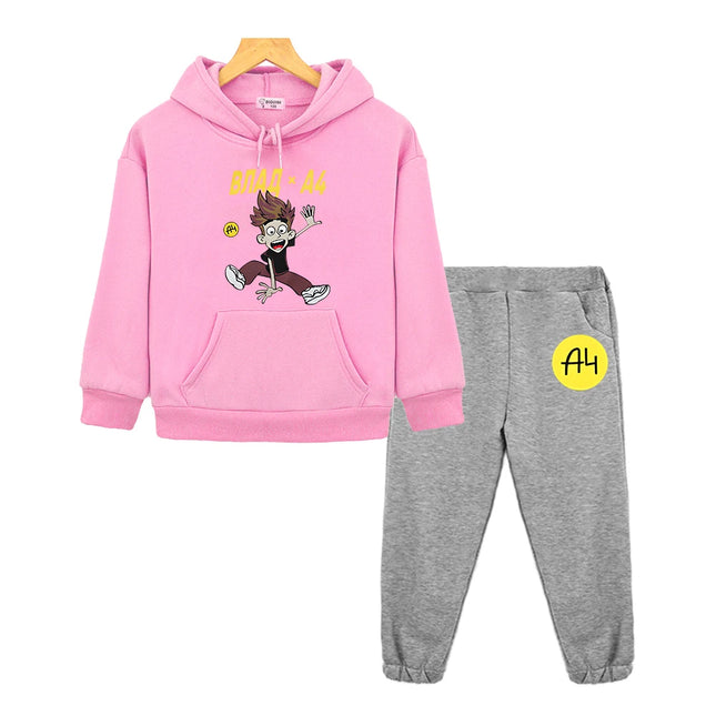 Vlad A4 Autumn girls boys Hooded Sets Fleece sweatshirt  y2k sudadera мерч а4 Lamba anime hoodie pullover kids boutique clothes