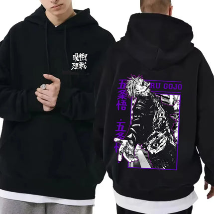 Anime Jujutsu Kaisen Hoodie Men Women Street Fashion Sweater Popular Hip Hop Streetwear Fleece Oversized Long Sleeve Pullover