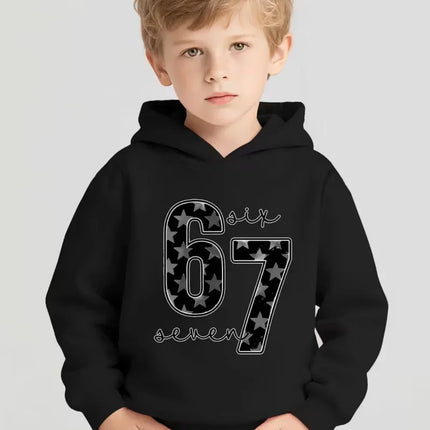 Bruh 67 Six Seven Funny Brainrot Meme Children's Hoodie Boys Girl Hooded Pullover Hiphop Streetwear Soft Casual Warm Sweatshirt
