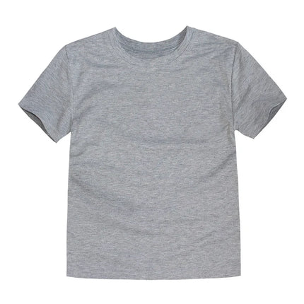 Blank T Shirt 100% Cotton for Boys Girls Clothes Short Sleeve Baby Girl Tshirt 9 to 12 18 24 Months Green Purple Blue Child Tops