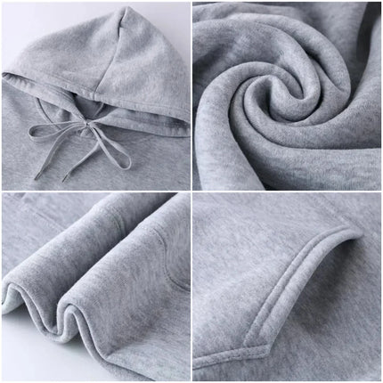 Men's Casual Hoodie with Japanese Sports Car Sunset Pattern – Autumn and Winter Geometric Pattern Printed Sweatshirt