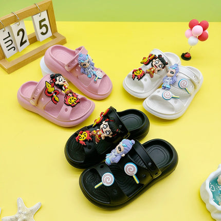 Fashion Popular Cartoon Nezha Bing Slippers New Flats Bottom Boys and Girls Non-Slip Soft Bottom Sandals 811