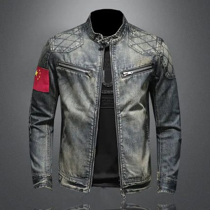 2024 New Men's High Quality Fashion with Handsome Retro Trend Leisure Spring and Autumn Good Zipper Denim Jacket  None   M-6XL