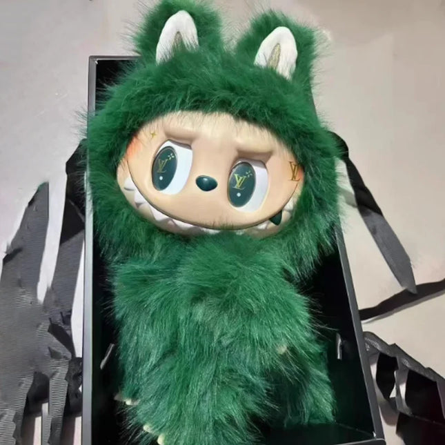 38cm New Labubu Modified Doll Zimomo Diy White Green Limited Edition Vinyl Plush Doll Can Be Collected And Given As A Gift