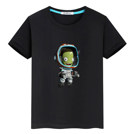 Kerball Space Program T-shirts Game Printing Short Sleeve Casual Tee-shirt 100% Cotton Summer Kawaii Graphic Tshirt Boys/Girls