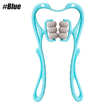 Handheld Neck Massager Trigger Point 6 Balls Roller Massager for Relieve Neck Shoulder Muscle Soreness & Tension Headache