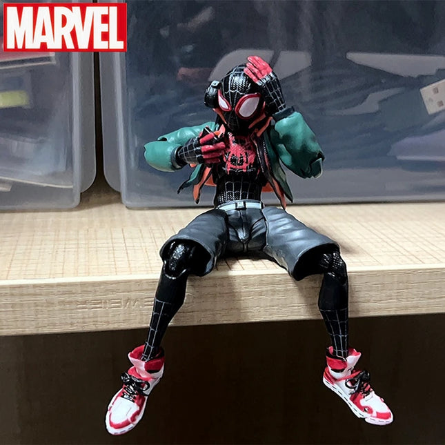 Anime Marvel Spider Into The Man Spider Verse Miles Peter Sv Action  Morales Action Figure Pvc Model Spiderman Figure Toy Gift