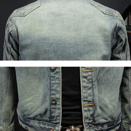 The Main Promotion of New Explosive Embroidered Coat Spring and Autumn New Men's Trends with Popular Denim Jacket Clothing