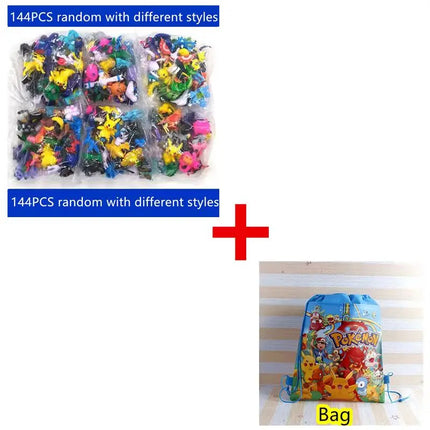 1-144 PCS Pokemon Gift Box Christmas Gift Action Figure Toys Genuine Pikachu Anime Figure Pokemon Toys For Children
