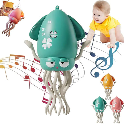 Electric Dancing Octopus fidget toys Anti-stress Anti stress luminous Music Baby Crawling  toys games for kids children Pets Cat