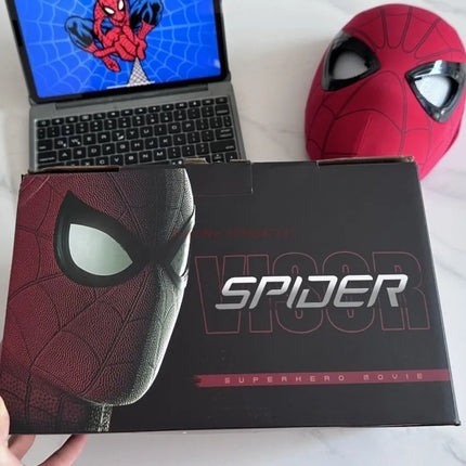 Spider-man:no Way Home Spider Man Mask Luxury Helmet Remote Eyes Movable Mask Cosplay Mask Model Decoration Kids Halloween Gifts