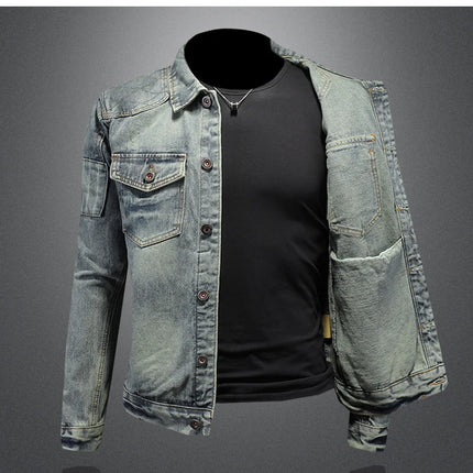 The Main Promotion of New Explosive Embroidered Coat Spring and Autumn New Men's Trends with Popular Denim Jacket Clothing