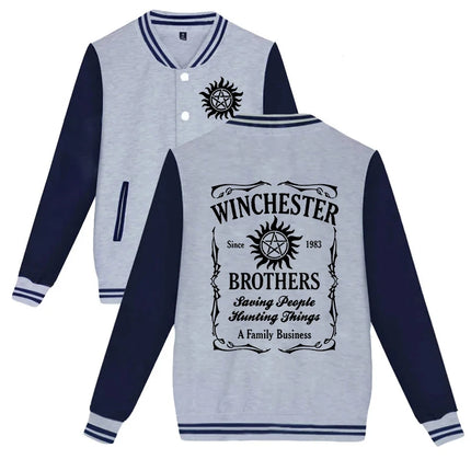 New Supernatural Printing Jacket Women Men Fashion Y2K Casual Baseball Jacket Autumn And Winter Streetwear Baseball Uniform Coat