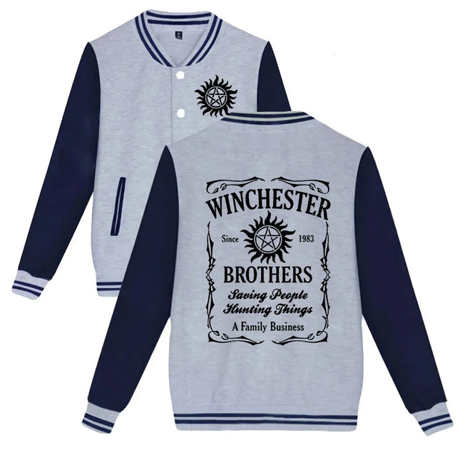 New Supernatural Printing Jacket Women Men Fashion Y2K Casual Baseball Jacket Autumn And Winter Streetwear Baseball Uniform Coat