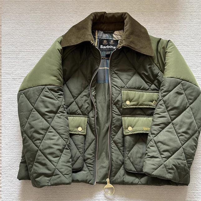 B@r Milby Classic Quilted Cotton Jacket Green