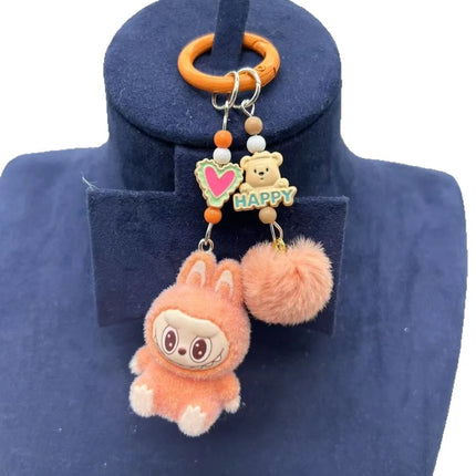 Mini cloth keychain kawaii three-dimensional cartoon creative car phone pendant bag hanging children's day gift