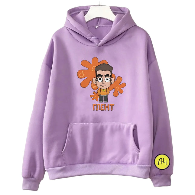 Футболка А4 Глент А4 Cartoon Anime Hoodies Boy Girl Long Sleeve Sweatshirt Boys Girls Casual Clothing Tops Kids Costume Hoody