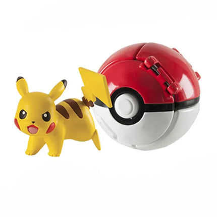 Pokemon Elf Ball Pokeball Anime Figure Cartoons Pikachu Charizard Piplup Kyogre Pocket Monster Pet Anime Action Model Toy Gifts