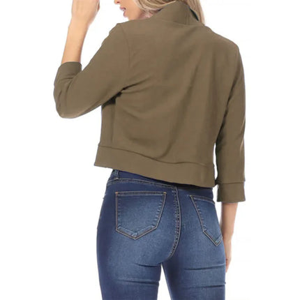 Women Fashion Long Sleeve Cardigan Casual Suit Jacket Spring Female Top Autumn Professional Wear Korean Coat S-5XL