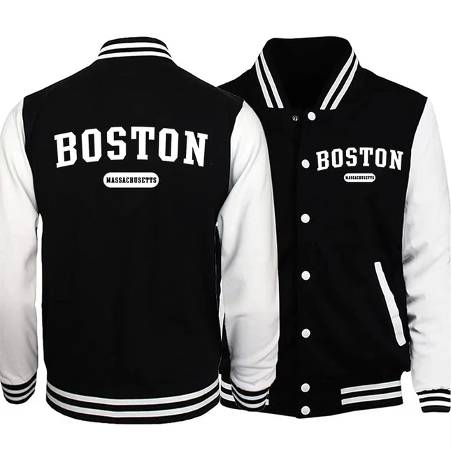 Los Angeles, California Brooklyn USA City Retro Letter Mens Women Clothes Fashion Baseball Outdoor Biker Travel Coat Jacket