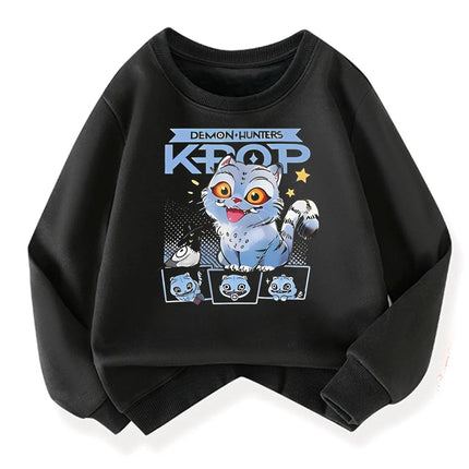 Kpop Demon Hunter Fashion Kids Incredibox Hoodie Warm Sweatshirts Children's Winter Soft Clothing Cartoon Cotton Thick Hoodie