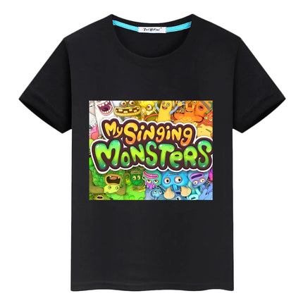 My Singing Monsters kids Casual T-shirt Anime Tees Short Print Tops y2k boys girl clothes O-Neck Summer Kawaii Children clothing