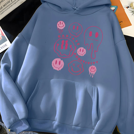 Hirsionsan Funny Graphic Print Hoodies Women Soft Loose Sportwear