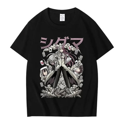 Anime Bungou Stray Dogs T-Shirt Sigma Manga Graphic Tshirts Men Women Harajuku Casual Cotton Oversized Short Sleeve T Shirts Top