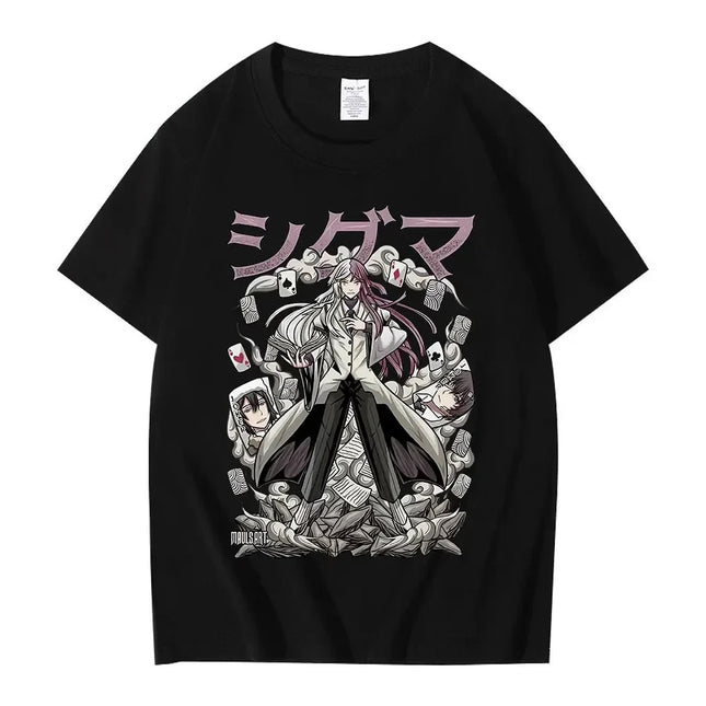 Anime Bungou Stray Dogs T-Shirt Sigma Manga Graphic Tshirts Men Women Harajuku Casual Cotton Oversized Short Sleeve T Shirts Top