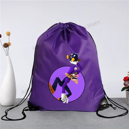 Super Mario Drawstring Bag for Men Women Anime Cartoon Portable Shopping Bags Fashion Simple Handbag Fitness Yoga Storage Pouch