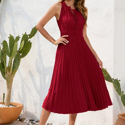 Slim Sleeveless Holiday Beach Dress Fashion Black A-line New In Dresses 2023