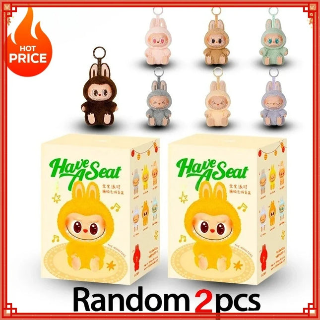 1:1 High Quality for La BuBu Blind Box Series PVC for La BuBu Macaron Pendant Doll Monster Keychain Birthday Christmas Gift