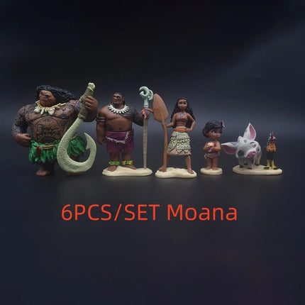 10pcs/set Cartoon Moana Princess Legend Vaiana Maui Chief Tui Tala Heihei Pua Action Figure Decor Toys for Kids Birthday Gift