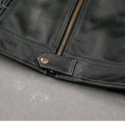 Tcyeek Genuine Leather Jacket Men Top Layer Cowhide Coats Spring Autumn Leather Coat Mens Moto & Biker Jackets Jaqueta Masculina