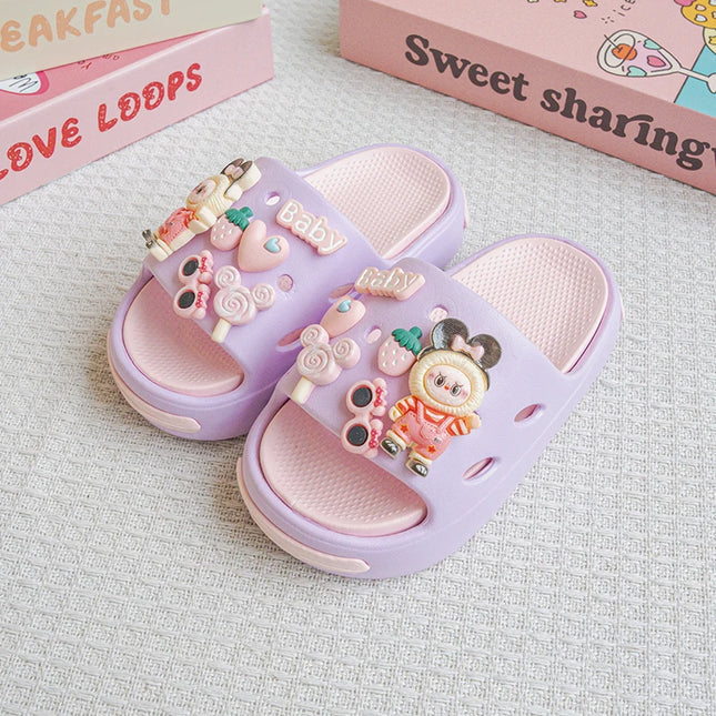 New Popular , Versatile Eva Slippers for Girls, Fashionable Double Soft-Soled Non-Slip Sandals