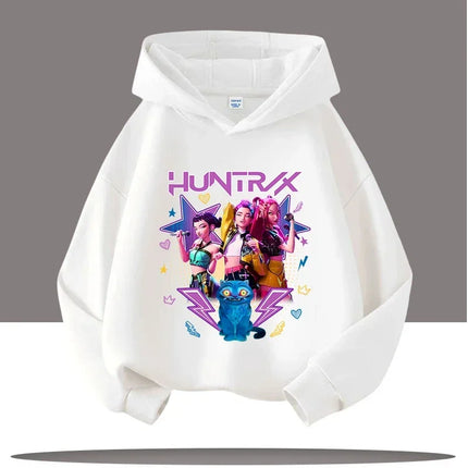KPop Demon Hunters Hoodies Baby Girl Boy Clothes Fashion Casual Hooded Sweatshirts K-Pop Demon Hunters Pullover Kids Outfits Gif