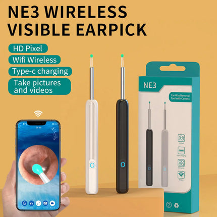 HD Intelligent Visual Luminous Ear Spoon Visual Ear Collecting Endoscope Set Smart Visual Ear Cleaner Wax Removal Tool