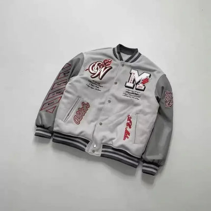 Devil Jacket Mens Womens Hip Hop Leather Cartoon Embroidered Motorcycle Jacket Leather Zipper Y2K Jacket Coats