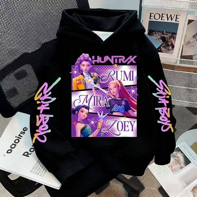 Anime Kpop Demon Hunters Children's Sweatshirt Kawaii Tiger Harajuku Hoody for Boys Girls Fan Gifts Hoodies Kid