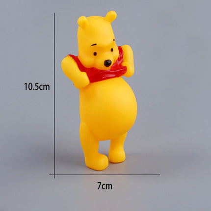 Hot Disney Cartoon Anime Action Figures Winnie Car Cake Desktop Ornament Handmade Model Dolls Toy Children Gift Birthday Present