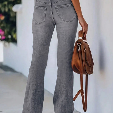New hot women's horn jeans high waist slimming Denim pants