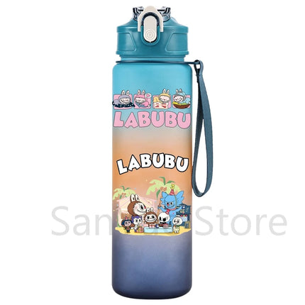 750Ml Cartoon Printed Water Bottle Teenger Student Drinking Portable Cartoon Large Capacity Outdoor Sport Water Cup Kid Gift