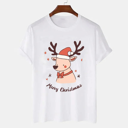 Christmas EIK Print T-Shirt Casual Short Sleeve Crew Neck Tshirts Women's Clothing Merry Christmas Oversized Tee Christmas Gifts
