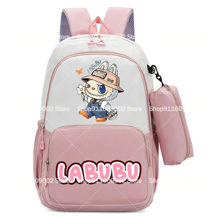 Large Capacity Backpacks Pencil Bag Cartoon Printed Animals Schoolbag Boys Girls Book Stationery Storage Bags Gift