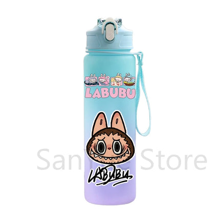 750Ml Cute Cartoon Printed Water Bottle Teenger Student Large Capacity Drinking Portable Outdoor Sport Water Cup Kid Gift