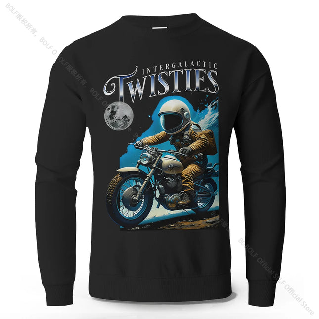 Intergalactic Jwisties Printed Men Pure Cotton Sweatshirts Oversized Classic Street Graphic Pullovers Vintage for Men Women Tops
