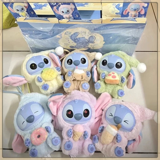 NEW 2025 Stitch Eat Some Thing Before Sleep Series Vinyl Blind Box Bag Pendant Cute Doll Mystery Box Toy Birthday Surprise Gift