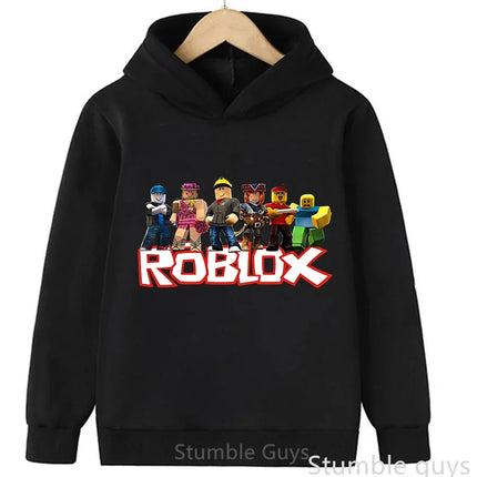 Kids Roblox Hoodie 3-12Y Autumn Sweatshirt 3D Game Print Boys Girls Fashion Casual Sportswear