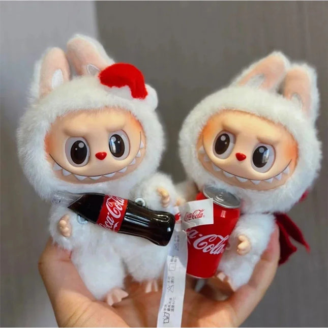 2025 New Labubu Coca-Calo Vinyl Series Pendant Plush Macaron Third Generation Blind Box Children's Toys Collection